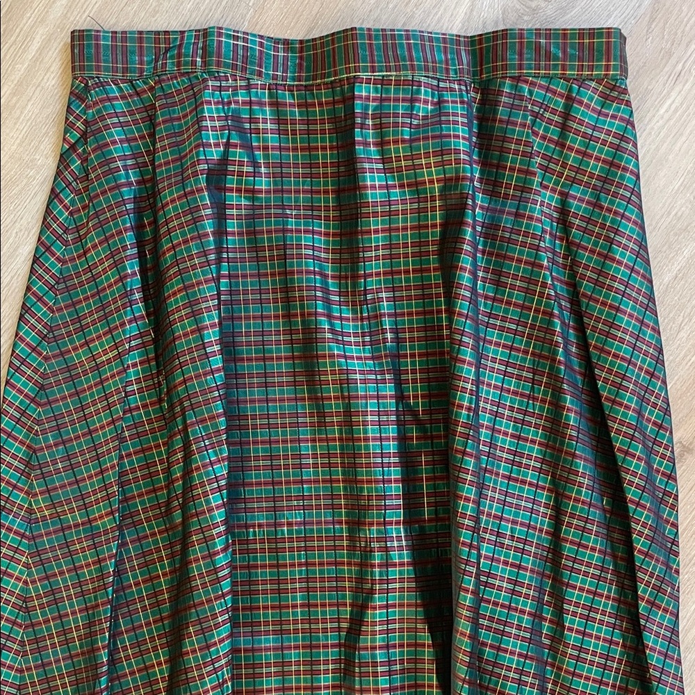 Christmas Plaid Skirt in Red and Green